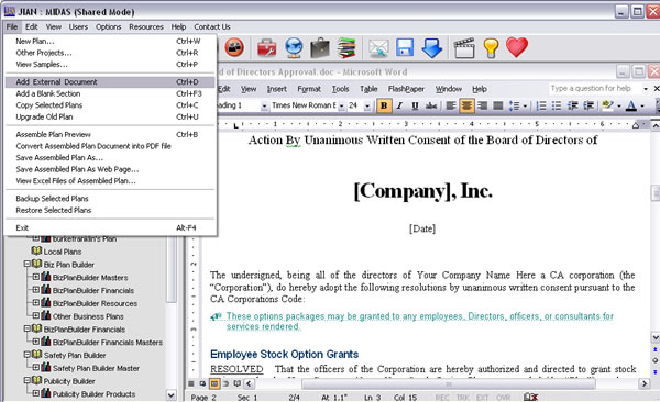 employee stock options excel template